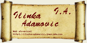 Ilinka Adamović vizit kartica